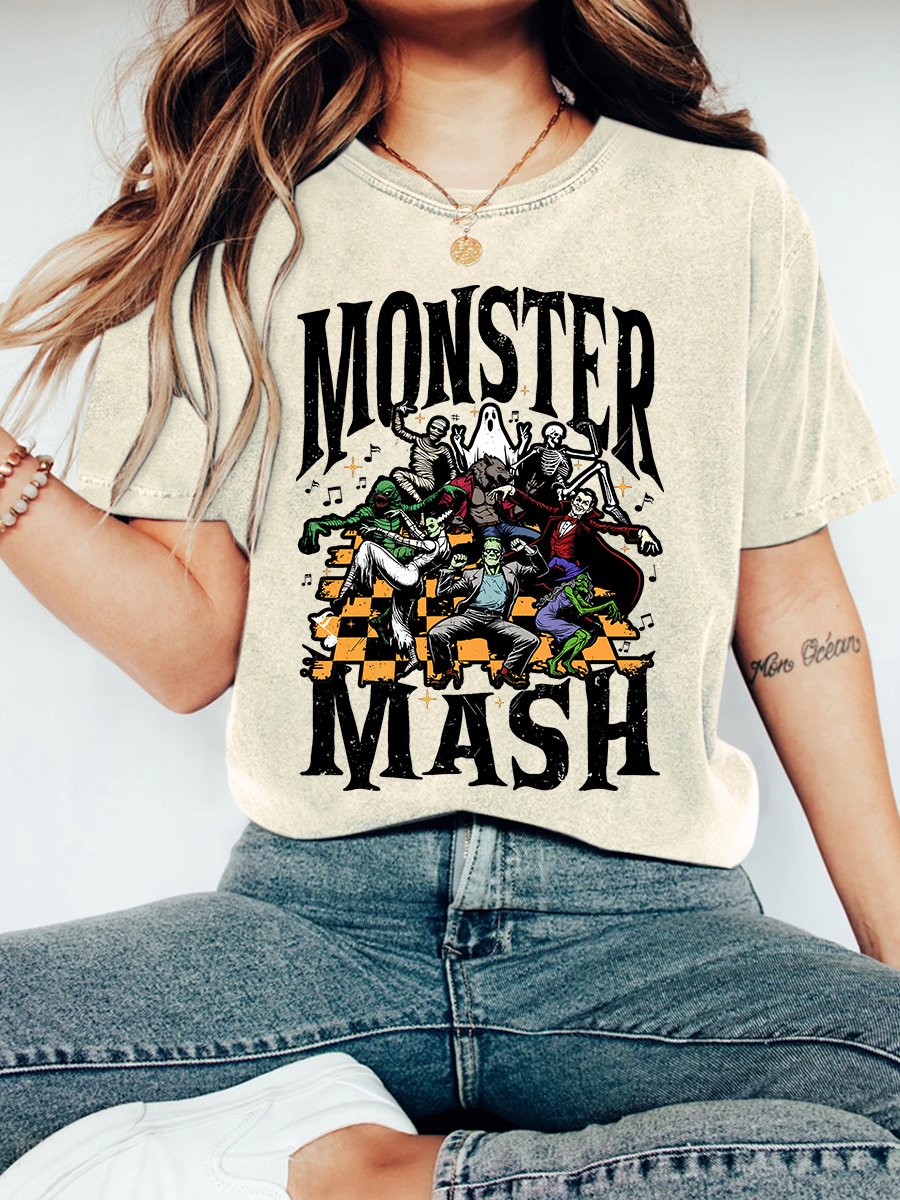 Monster Mash Vintage Halloween Vintage Distressed Shirt