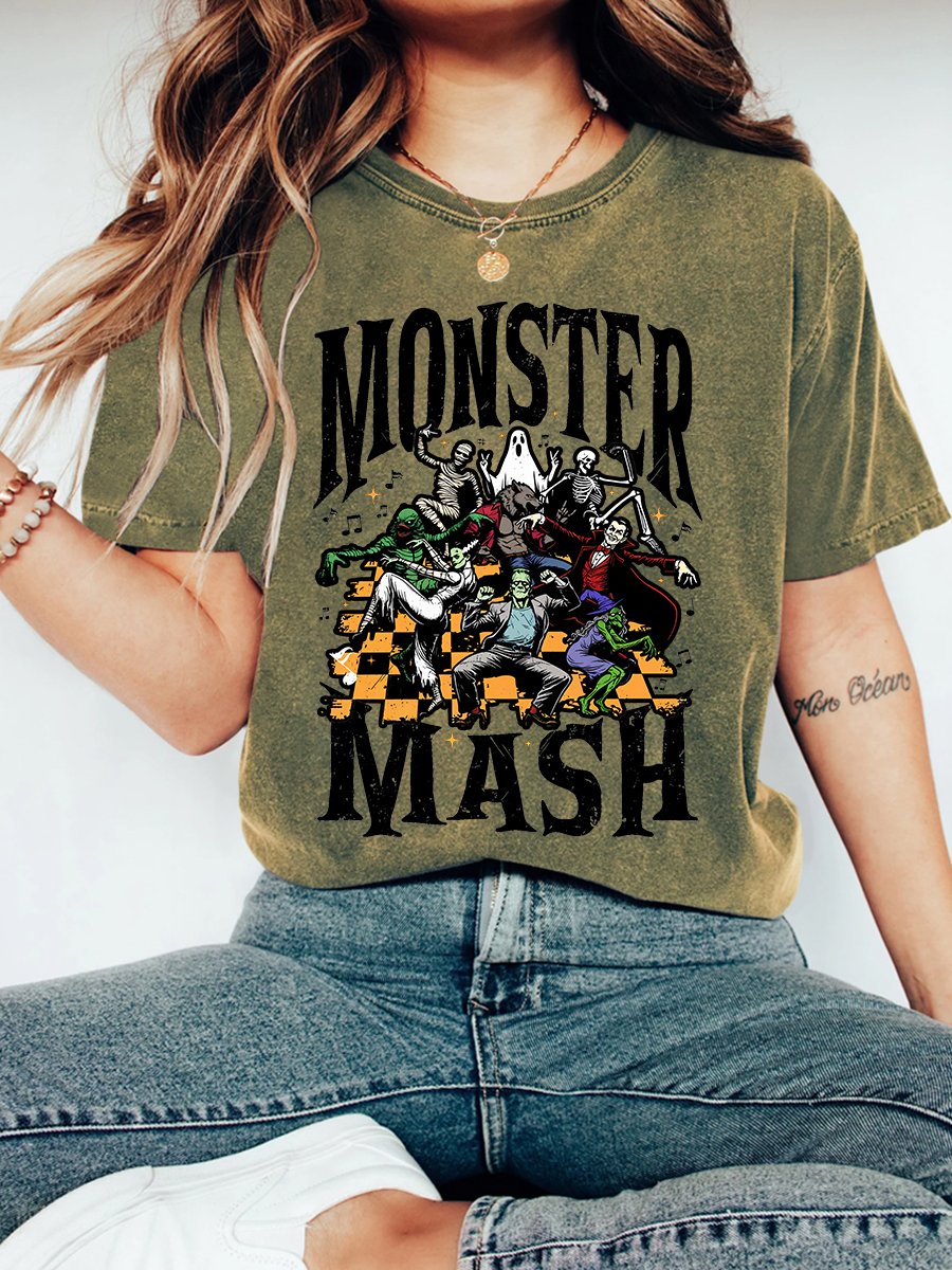 Monster Mash Vintage Halloween Vintage Distressed Shirt