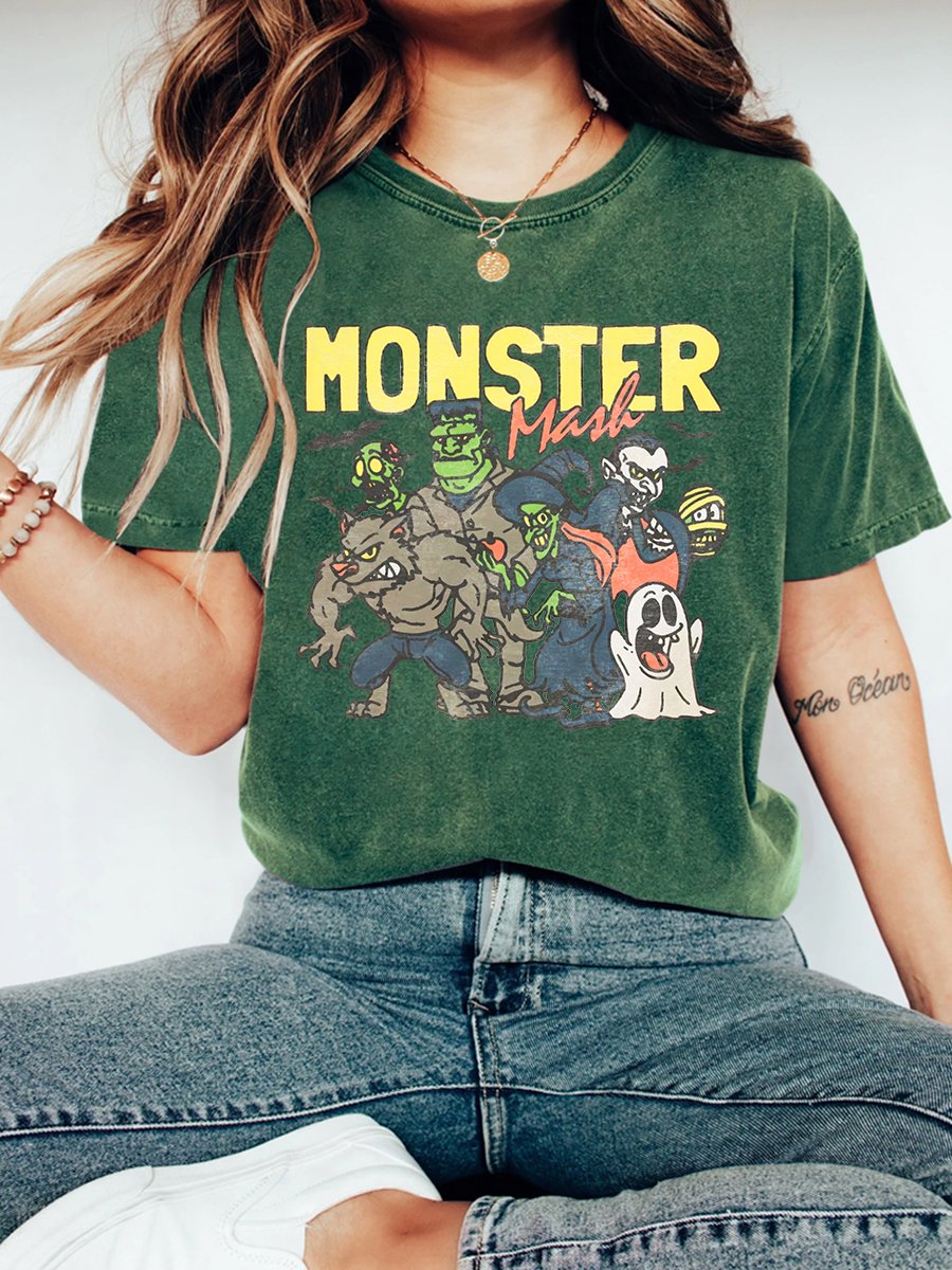 Retro Halloween Monster Mash Vintage Distressed Shirt