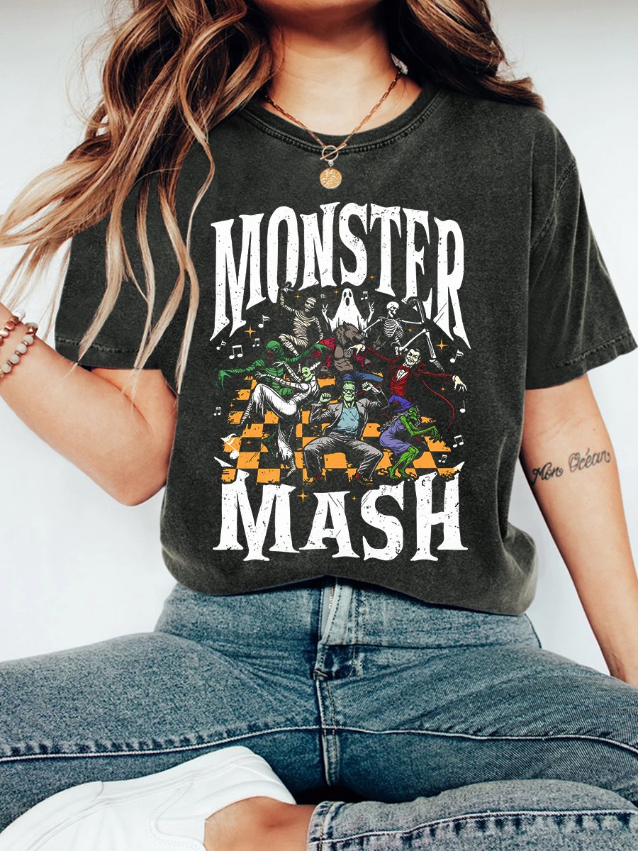 Monster Mash Vintage Halloween Vintage Distressed Shirt