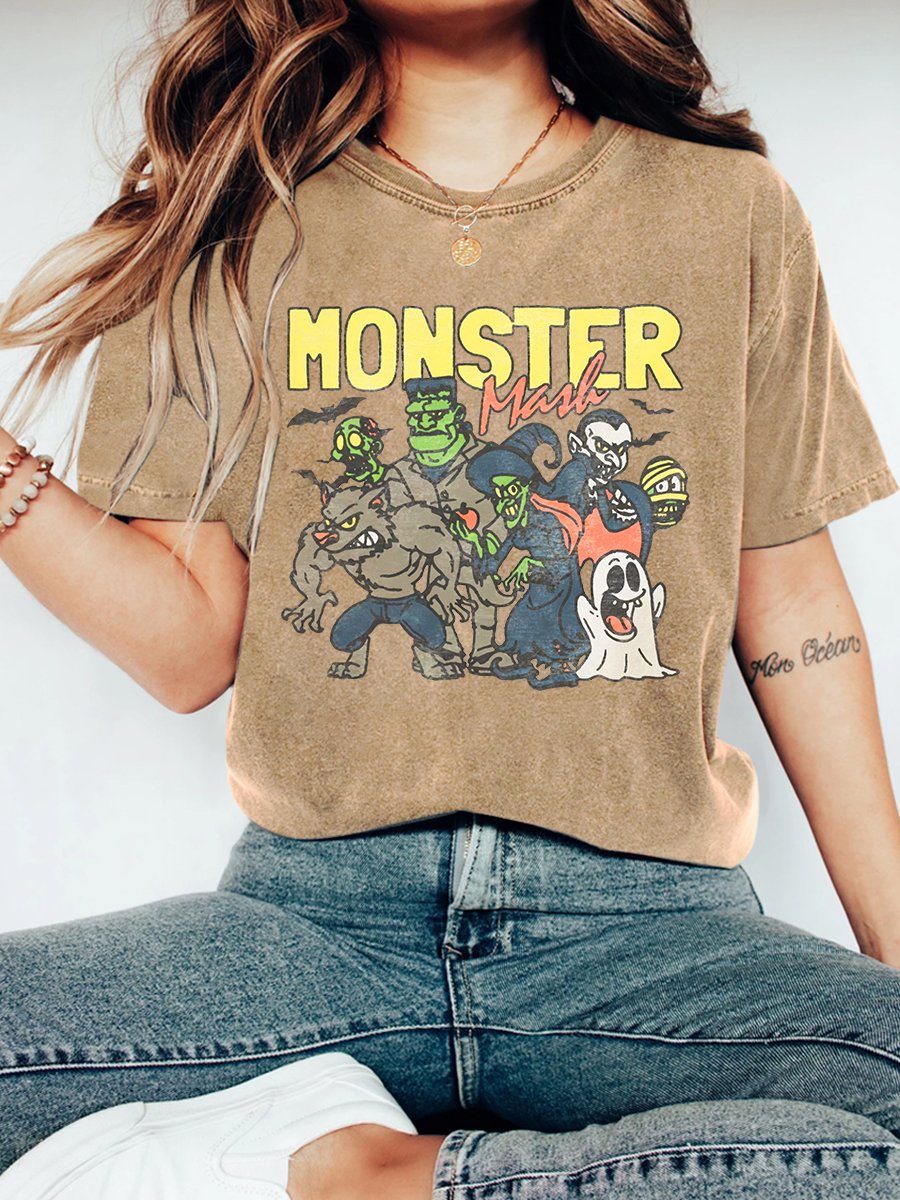 Retro Halloween Monster Mash Vintage Distressed Shirt