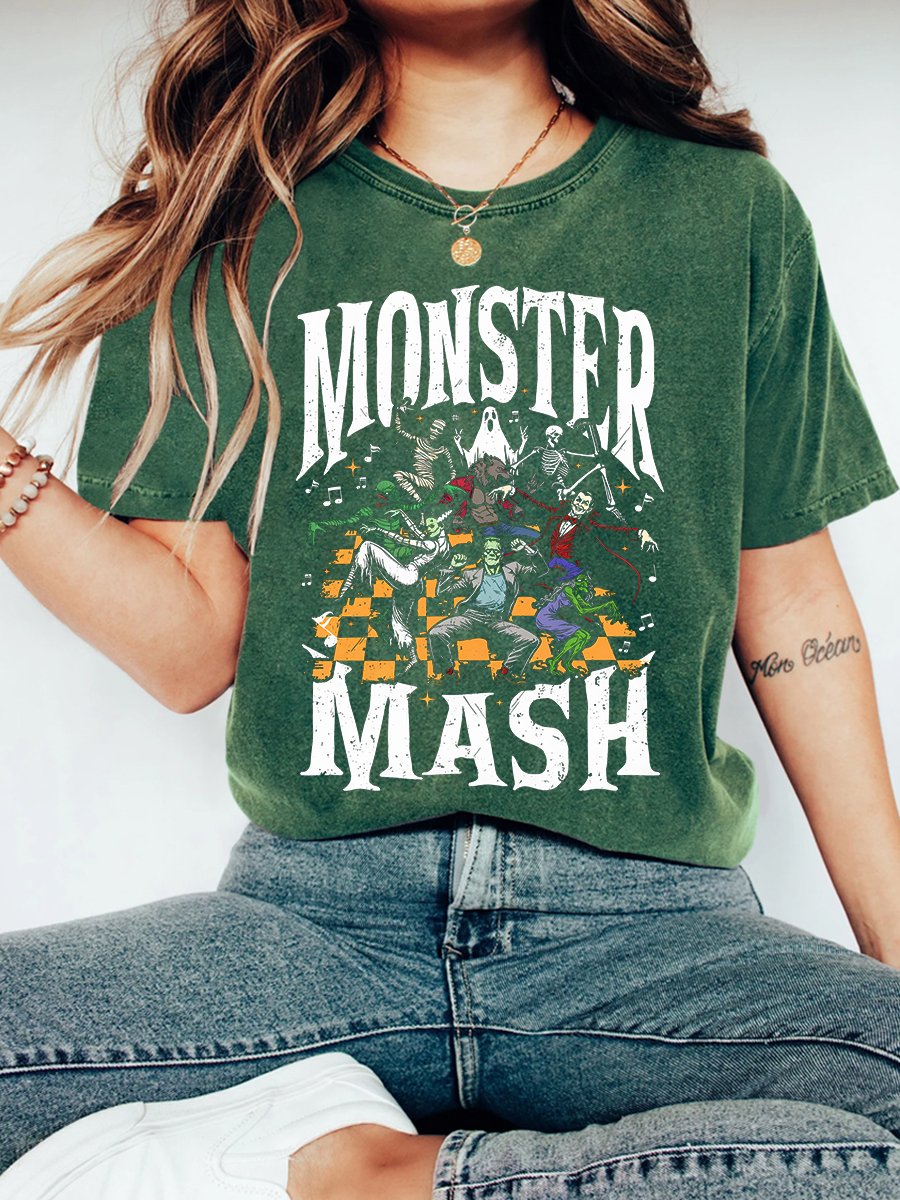 Monster Mash Vintage Halloween Vintage Distressed Shirt