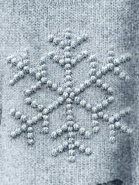 Christmas Snowflake Crochet Jacquard Cozy Knit Sweater