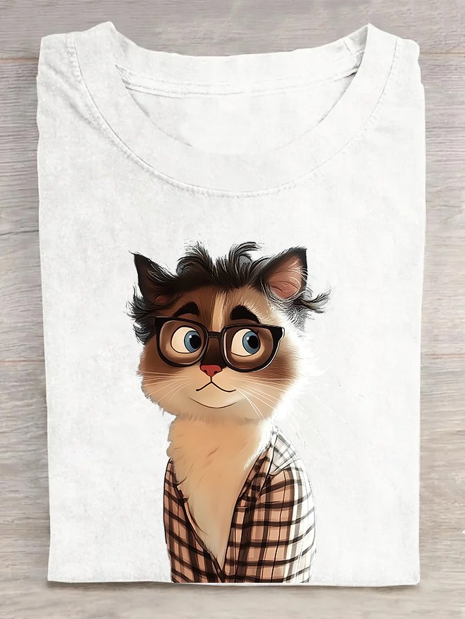 Cat Programmer Cotton T-shirt