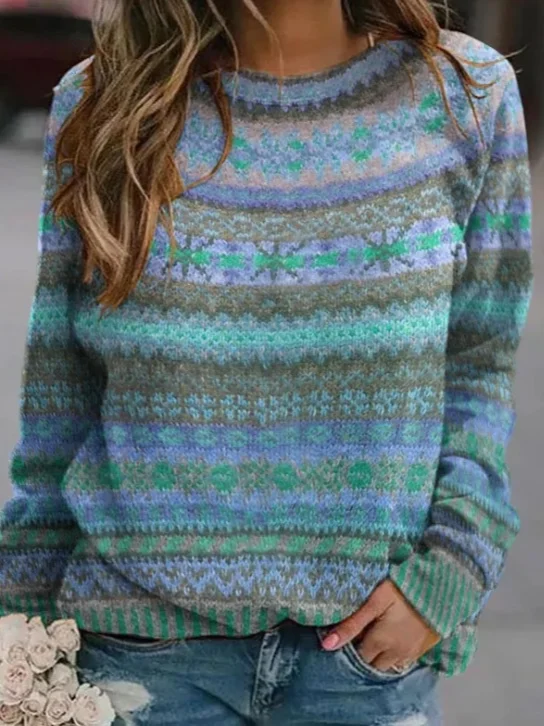 Knitted Simple Loose Sweater