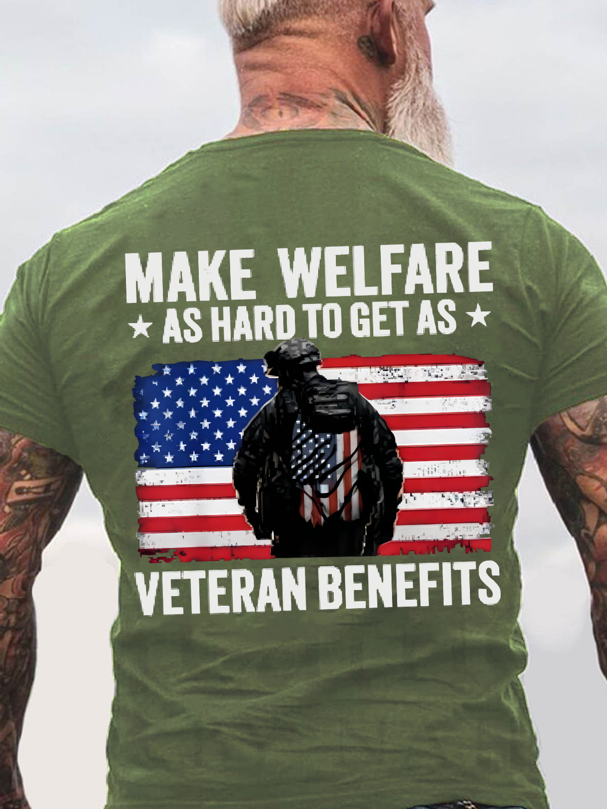 Make Welfare As Hard To Get As Veteran Benefits Back Cotton T-Shirt