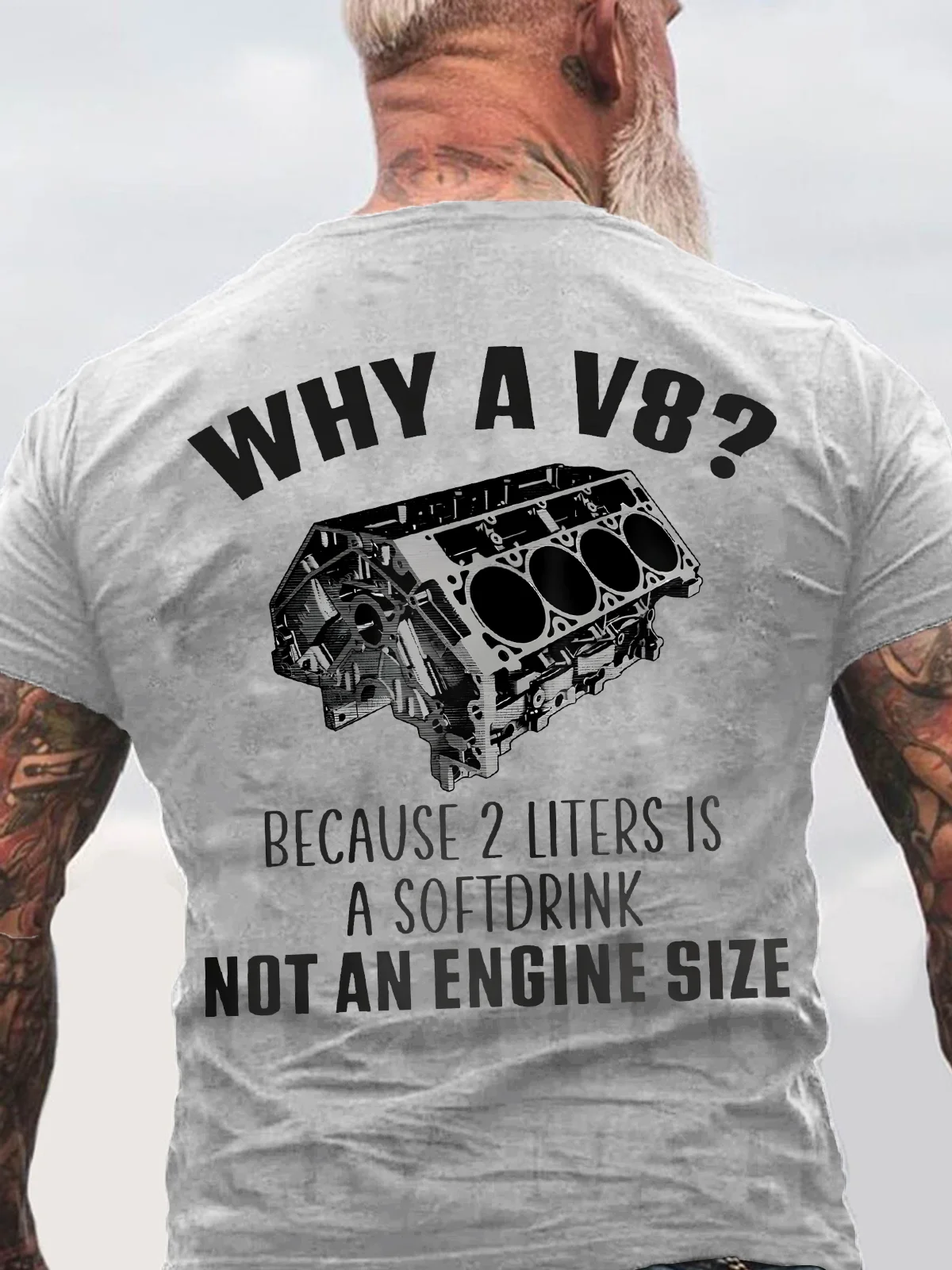 Why A V8 Back Cotton T-Shirt