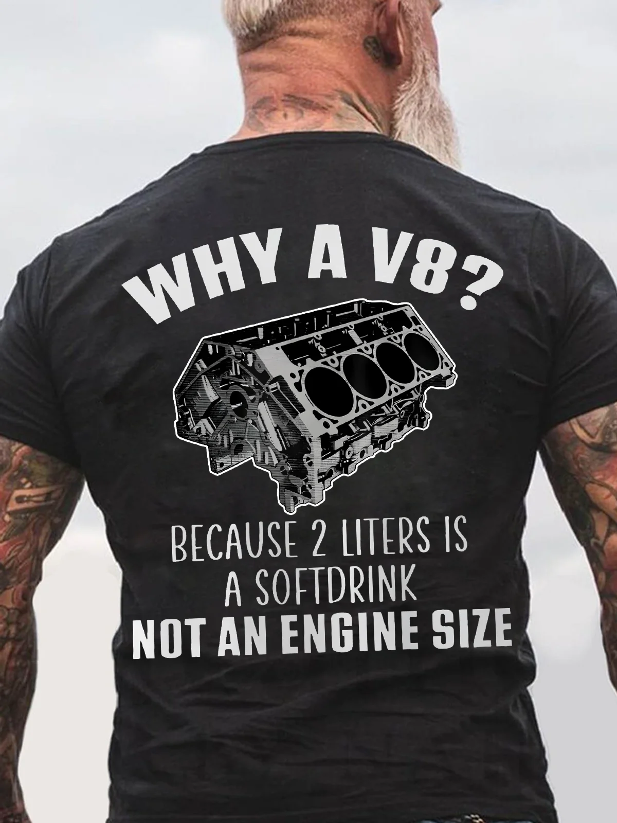 Why A V8 Back Cotton T-Shirt