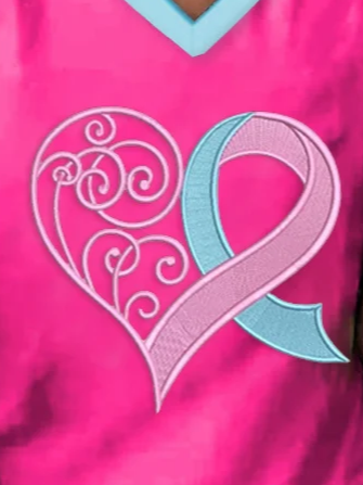 Women's Breast Cancer Awareness Print T-Shirt