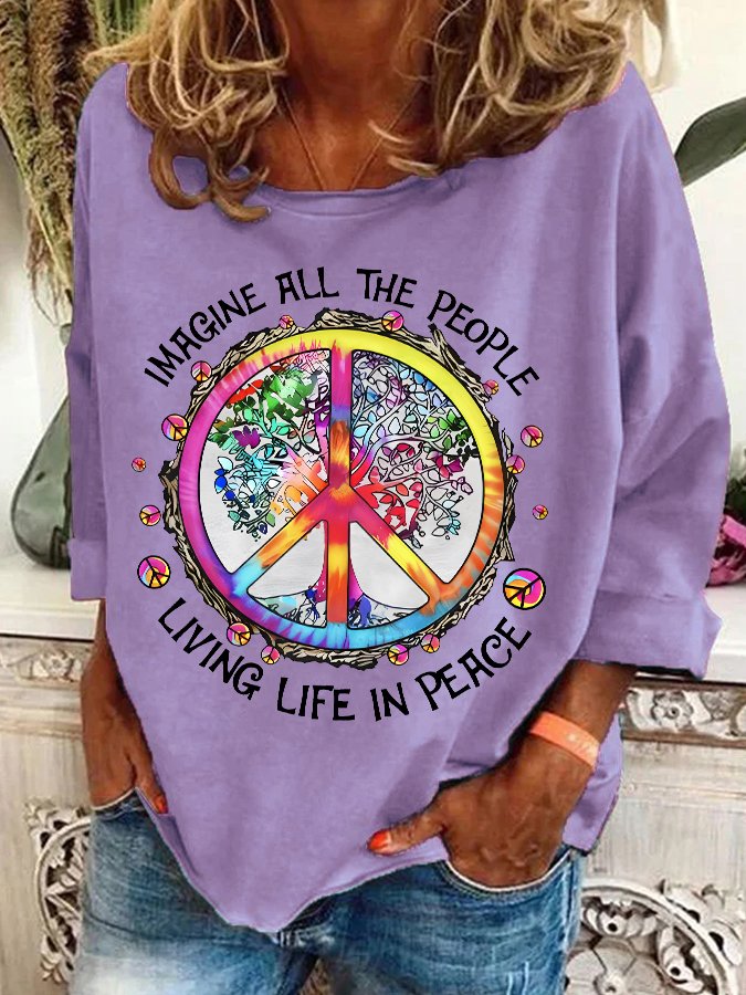 Hippie All The People Casual Sweatshirt