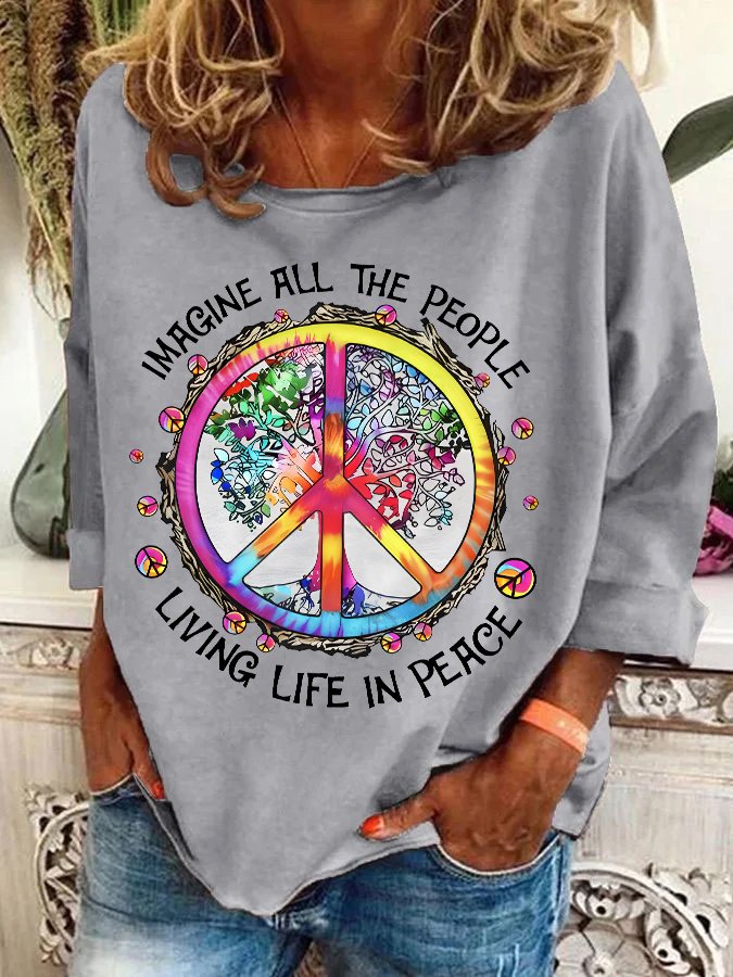 Hippie All The People Casual Sweatshirt