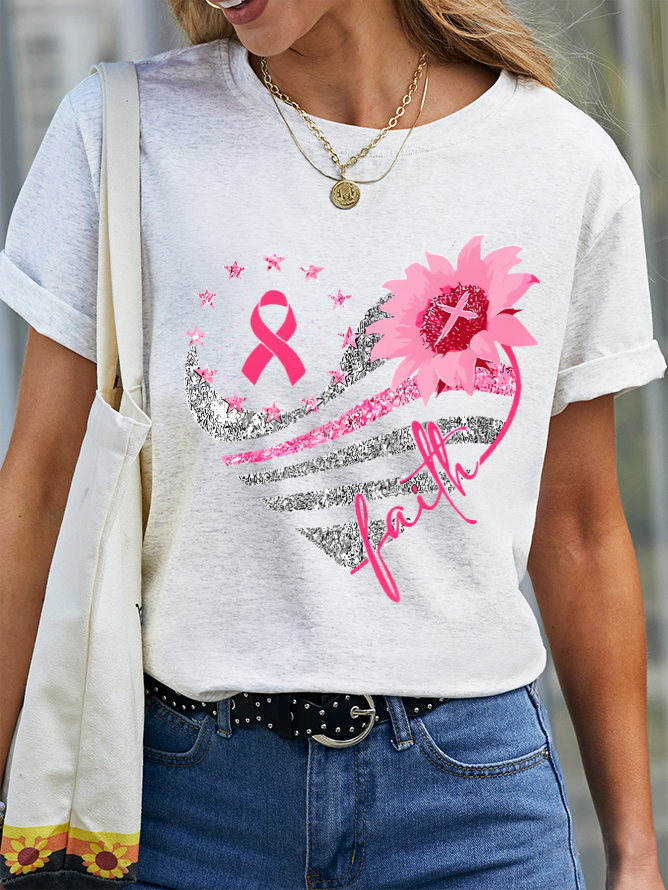 Breast Cancer Bundle In October We Wear Pink Cotton T-Shirt