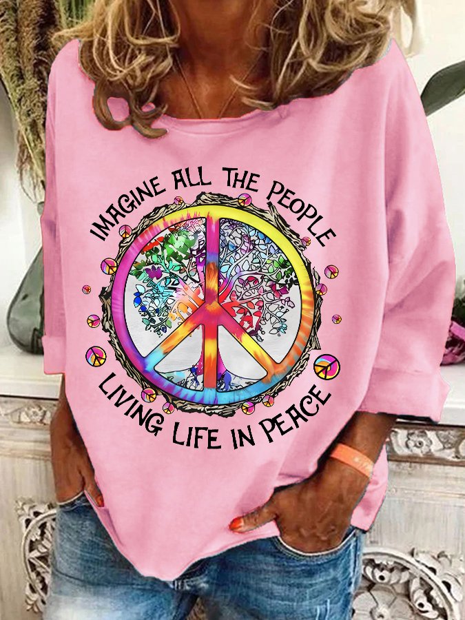 Hippie All The People Casual Sweatshirt