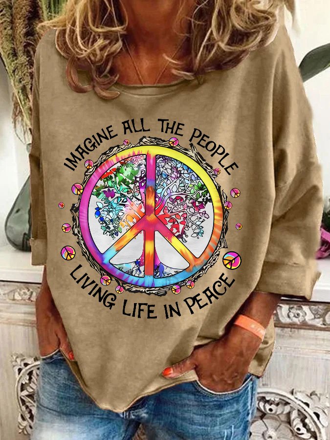 Hippie All The People Casual Sweatshirt