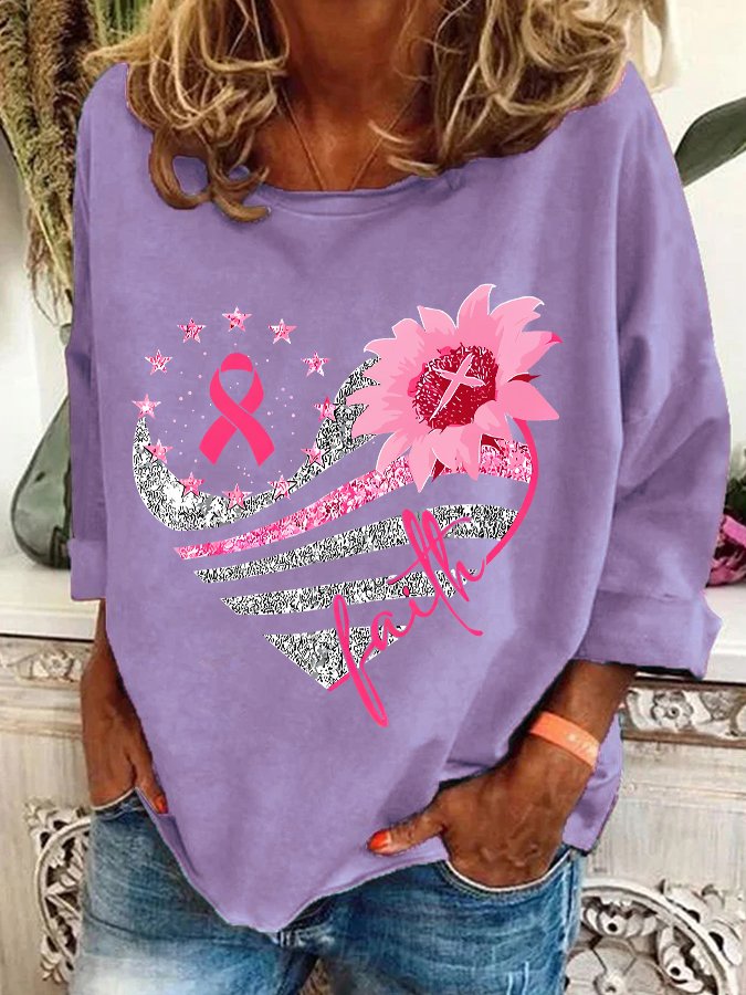 Breast Cancer Bundle In October We Wear Pink Casual Sweatshirt