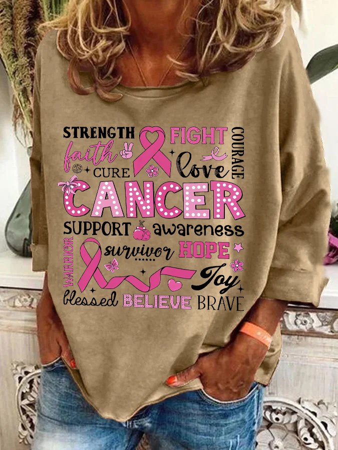 Breast Cancer Awareness Breast Cancer In October We Wear Pink Casual Sweatshirt