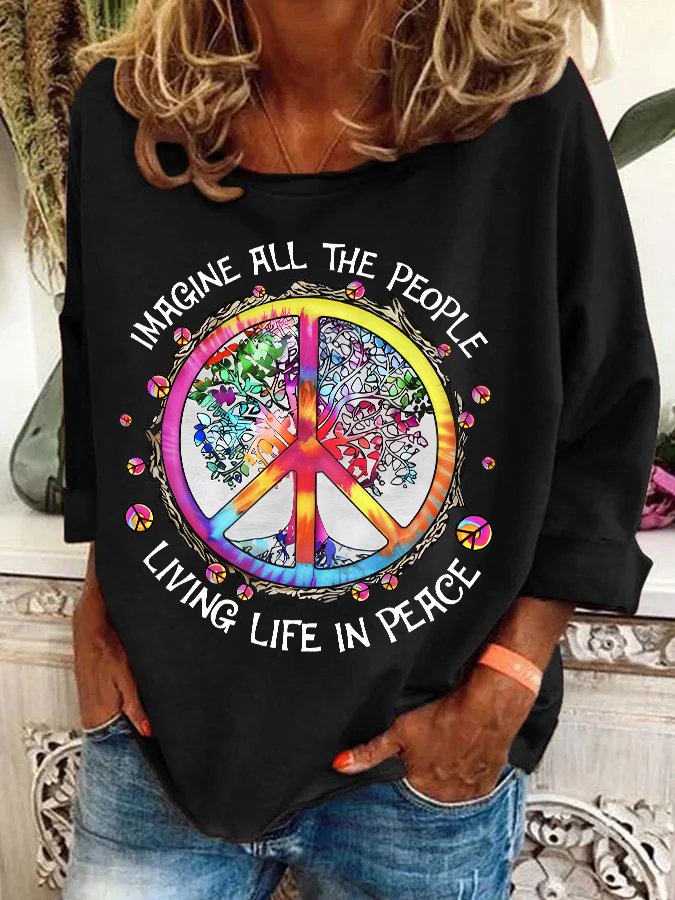 Hippie All The People Casual Sweatshirt