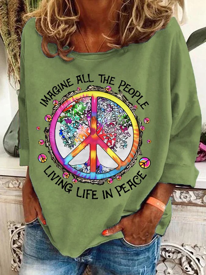 Hippie All The People Casual Sweatshirt