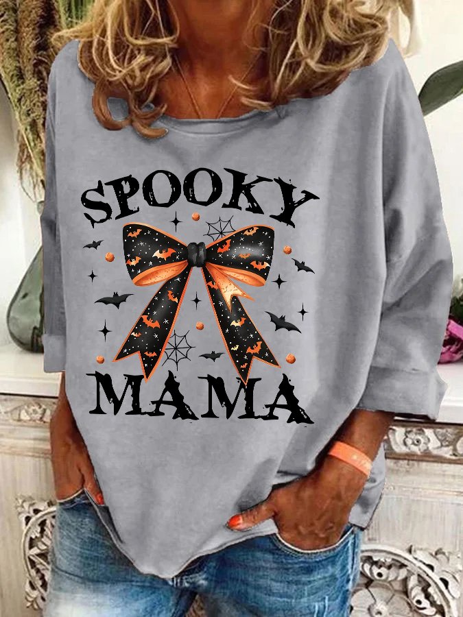 Spooky Mama Halloween Casual Sweatshirt