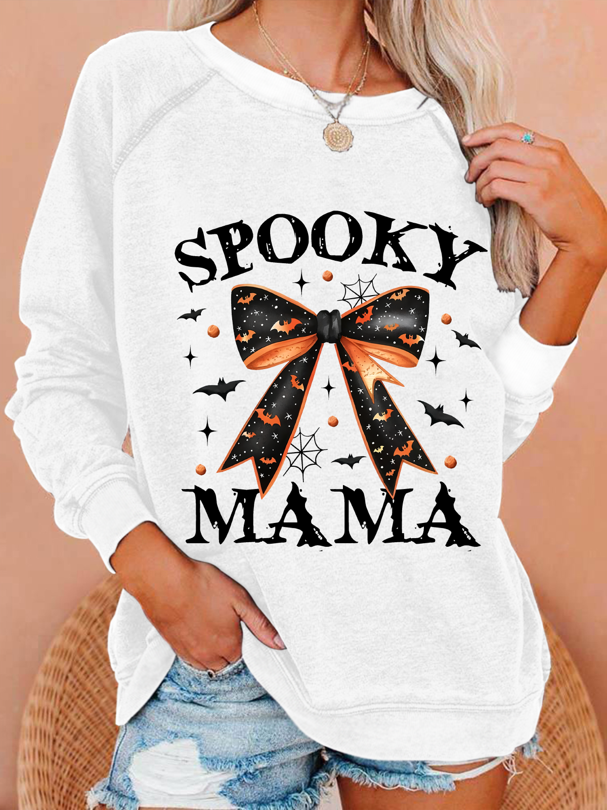 Spooky Mama Halloween Casual Sweatshirt