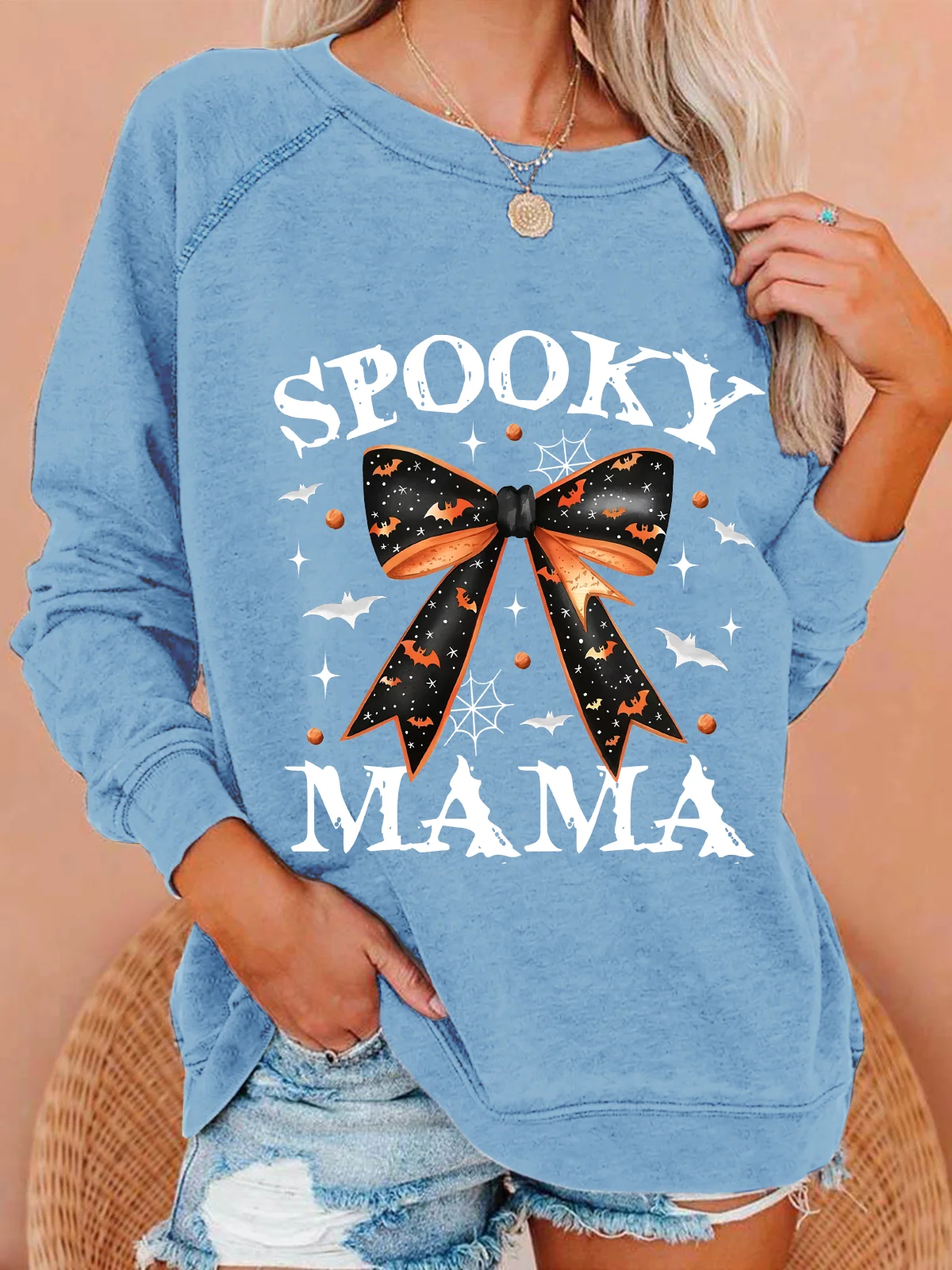 Spooky Mama Halloween Casual Sweatshirt