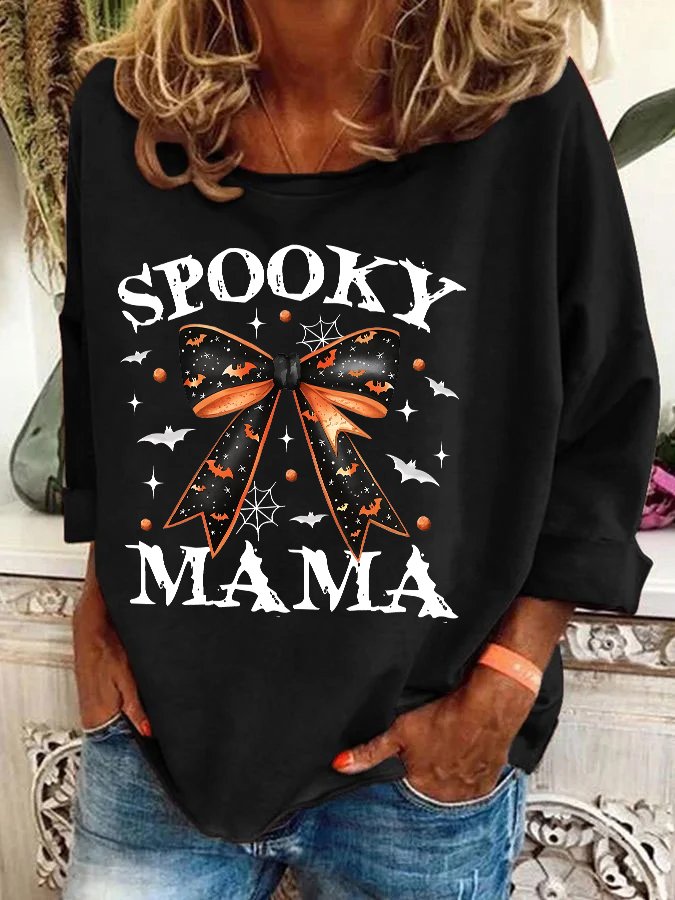 Spooky Mama Halloween Casual Sweatshirt