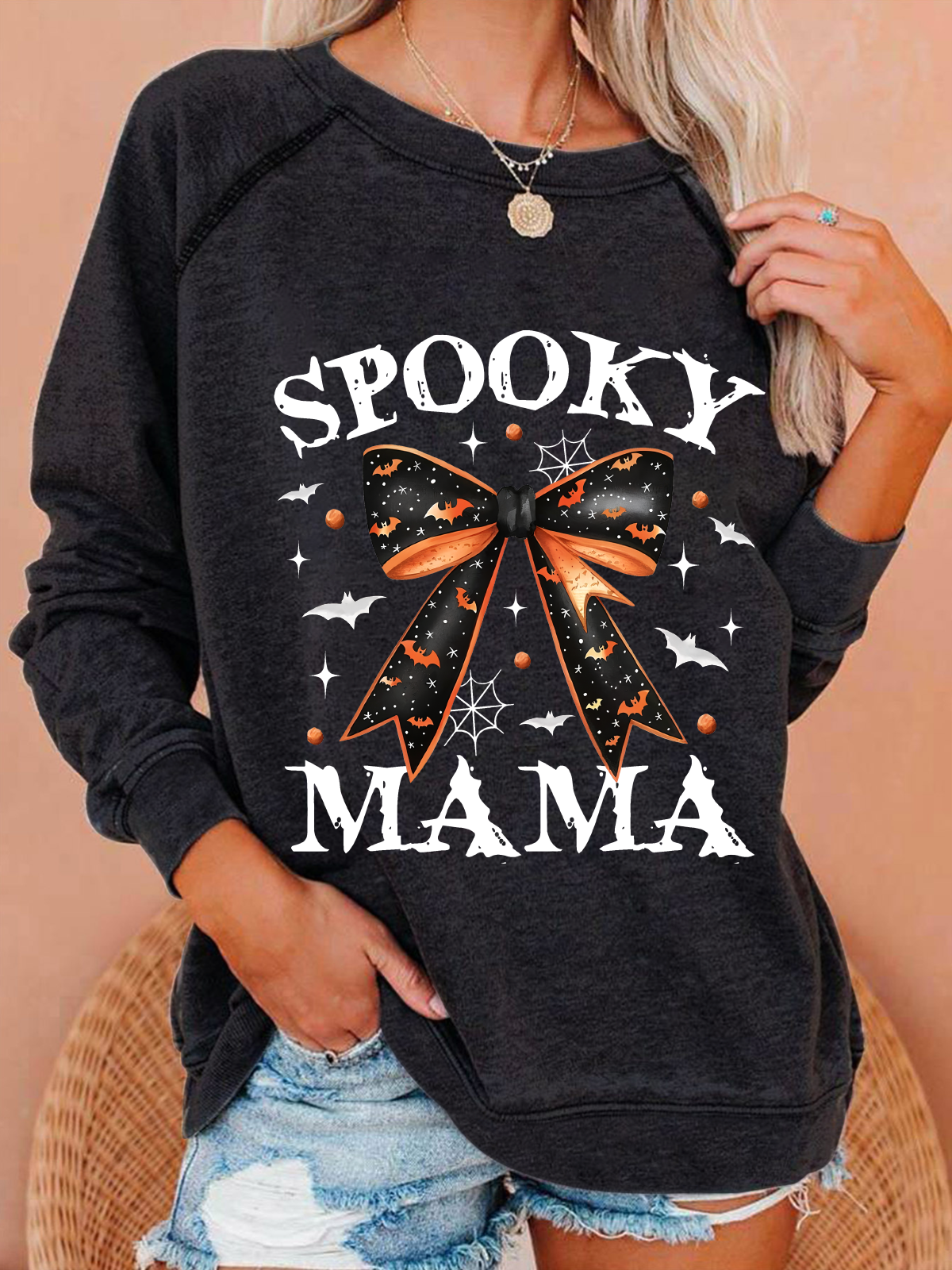 Spooky Mama Halloween Casual Sweatshirt