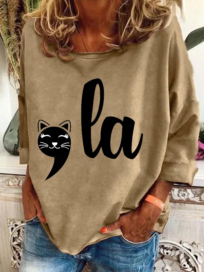 Cat Comma La Kamala 2024 Casual Sweatshirt