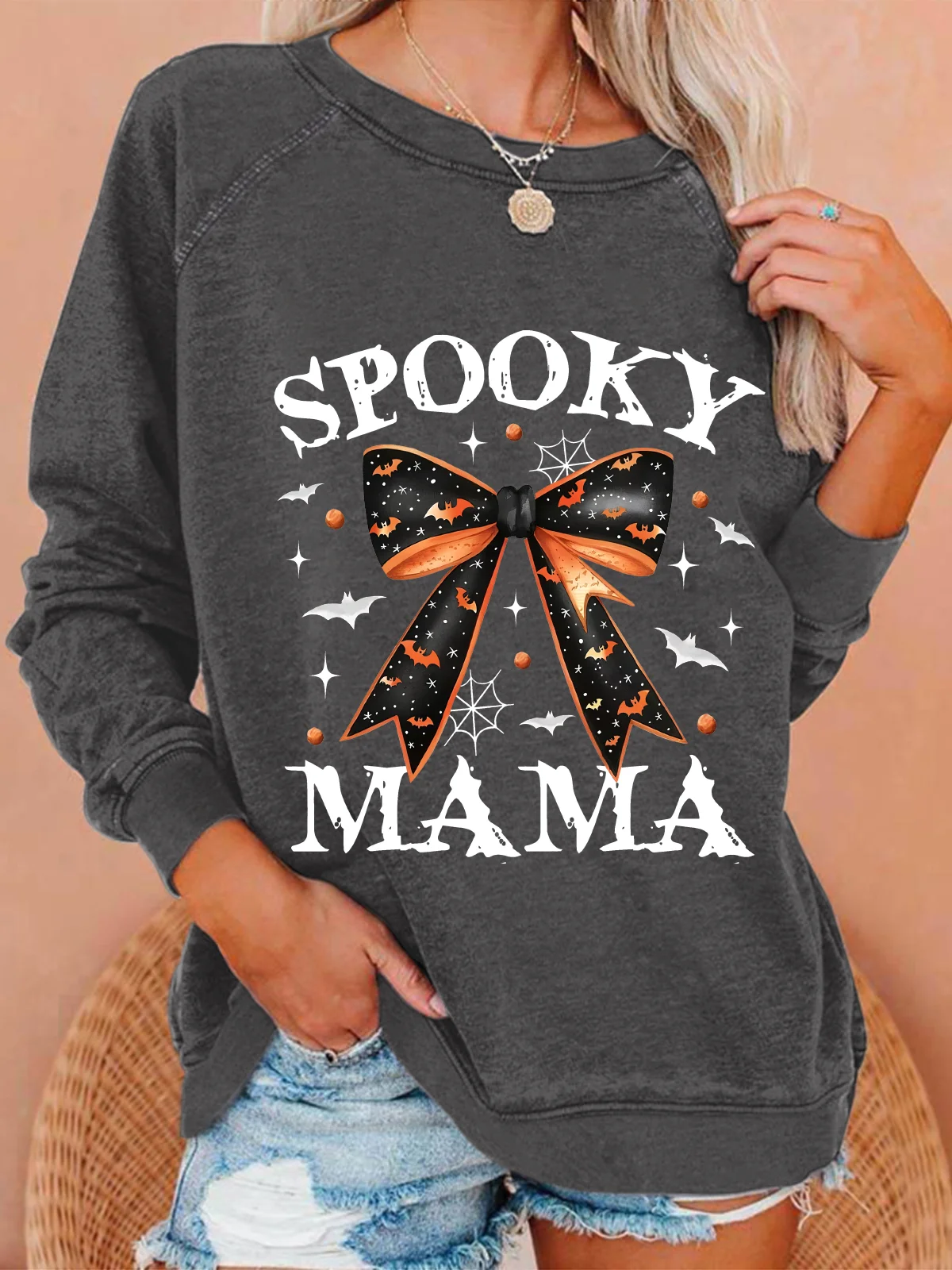 Spooky Mama Halloween Casual Sweatshirt