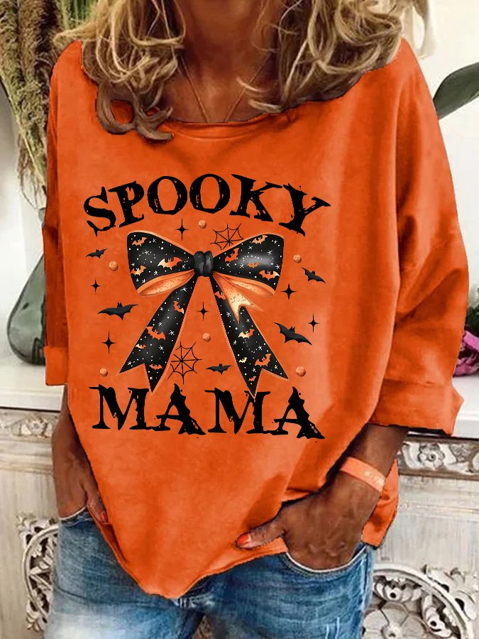 Spooky Mama Halloween Casual Sweatshirt