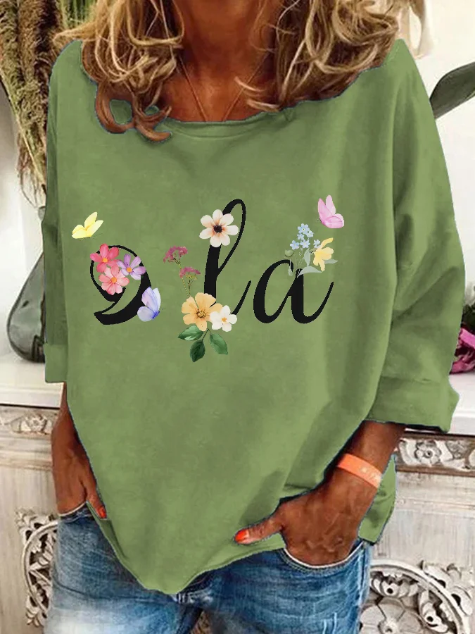 Floral Kamala Comma La Casual Sweatshirt