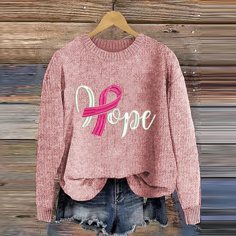 Hope Breast Cancer Awareness Pullover Sweater