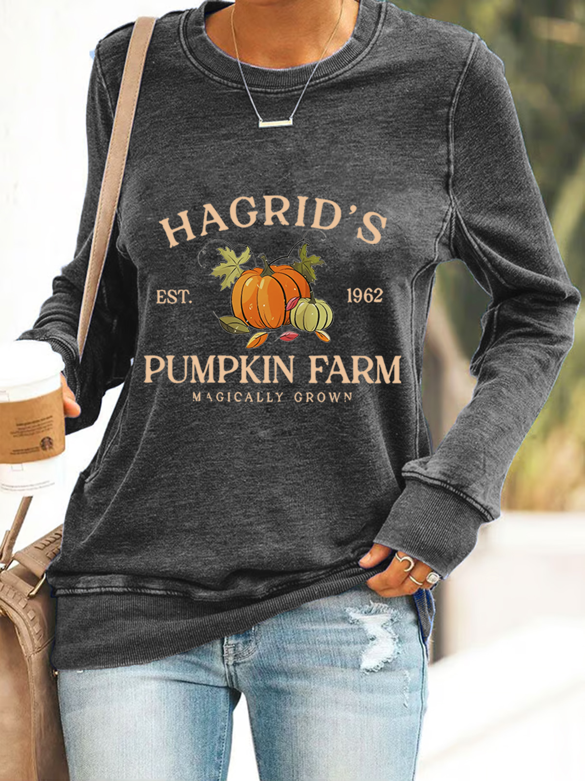 Hagrid's Est 1962 Pumpkin Farm Magicallygrown Casual Sweatshirt