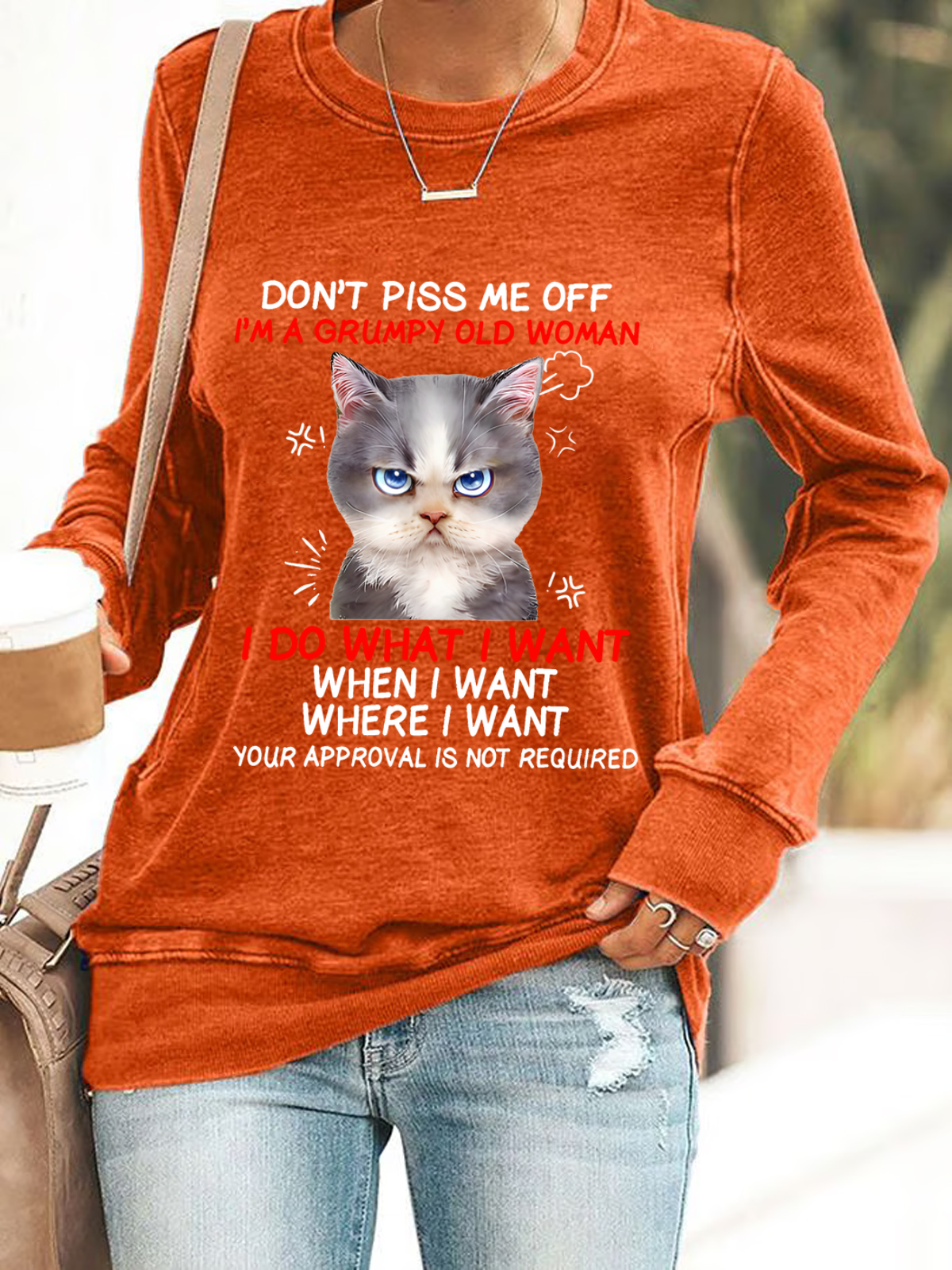 Don't Piss Me Offi'm A Grumpy Old Casual Sweatshirt