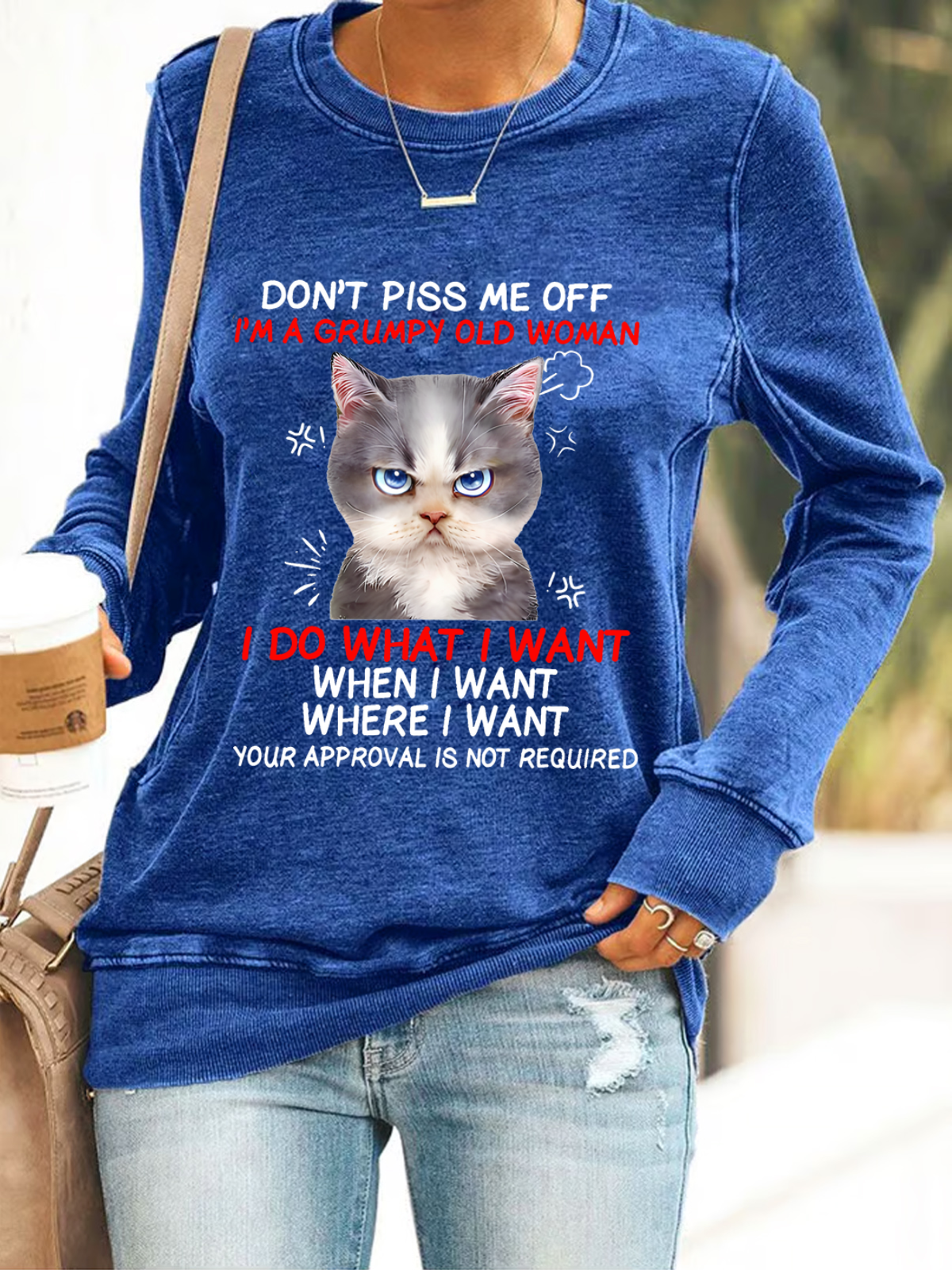 Don't Piss Me Offi'm A Grumpy Old Casual Sweatshirt