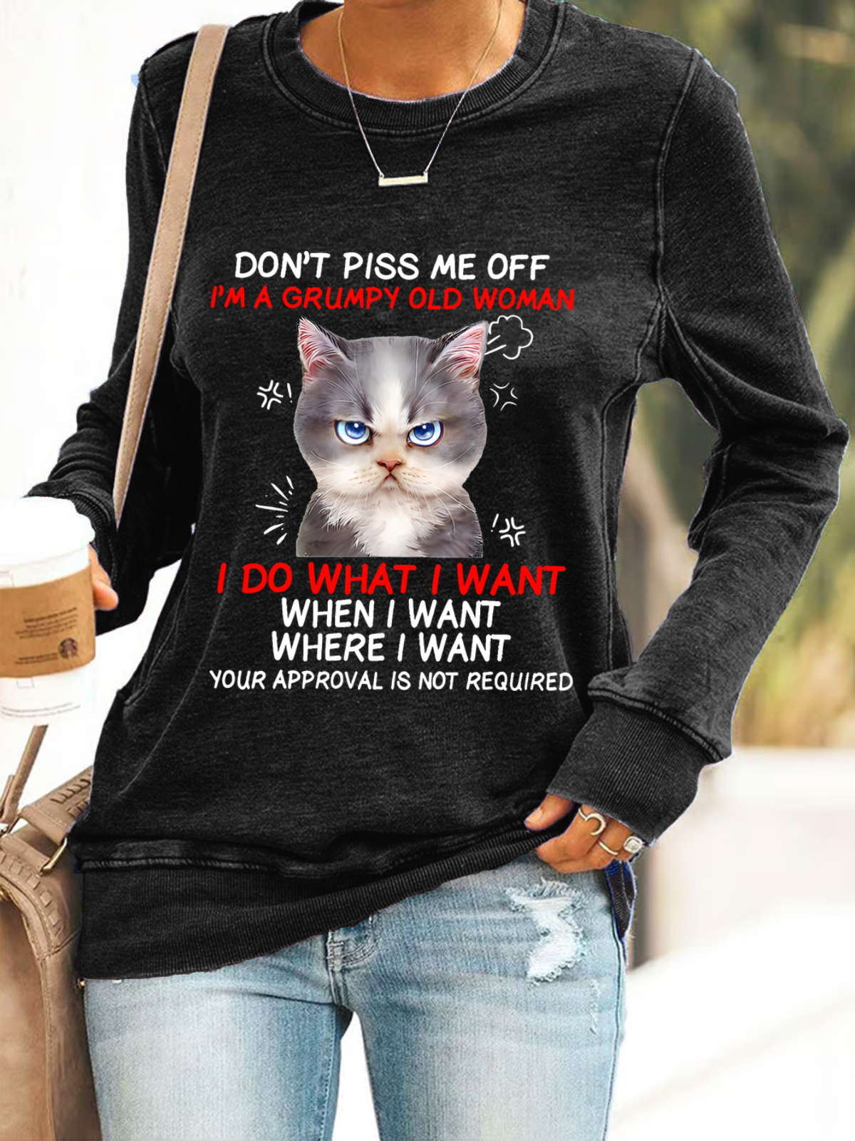 Don't Piss Me Offi'm A Grumpy Old Casual Sweatshirt