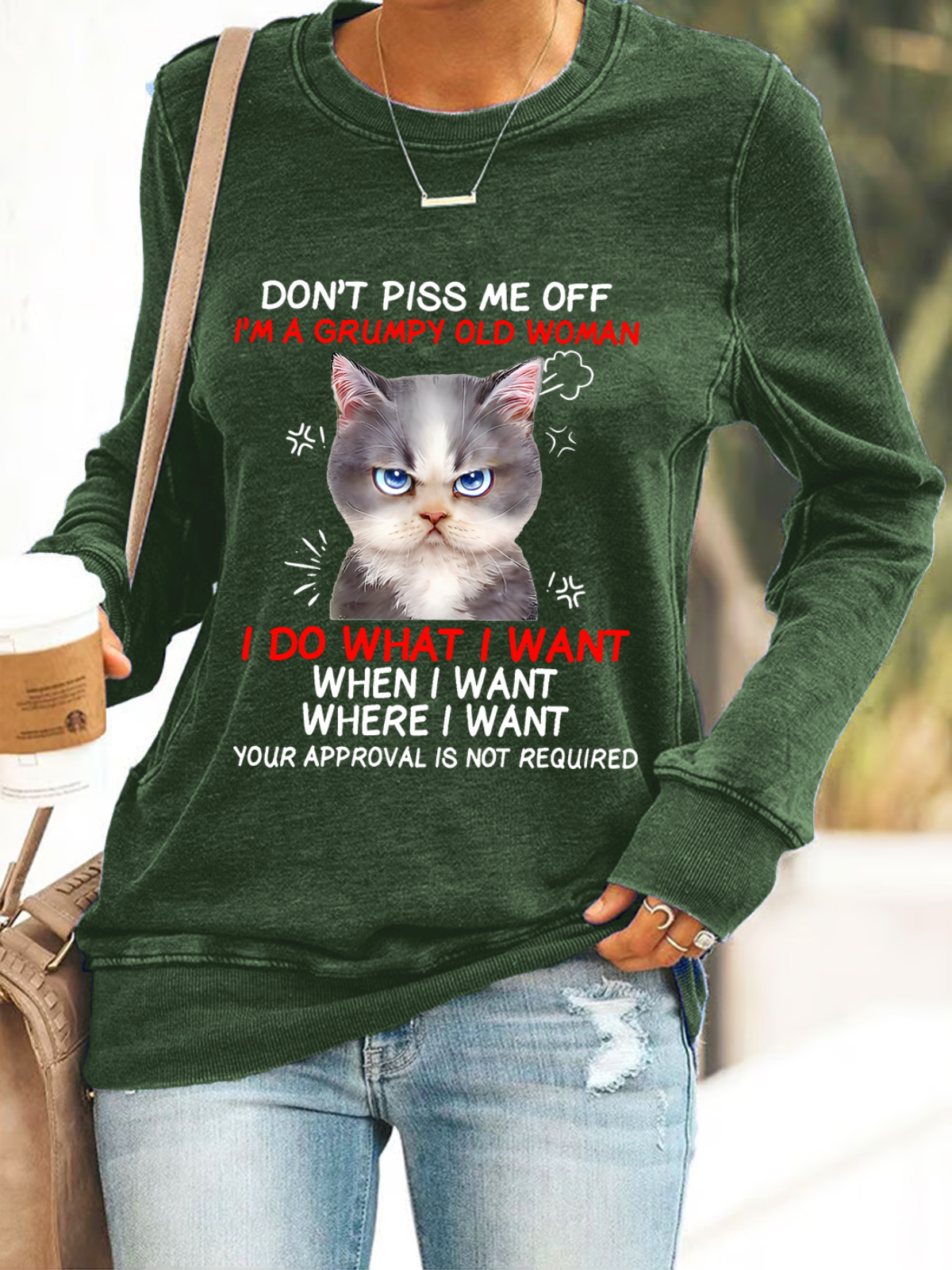 Don't Piss Me Offi'm A Grumpy Old Casual Sweatshirt