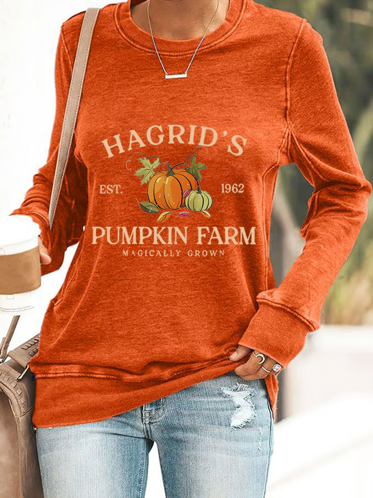 Hagrid's Est 1962 Pumpkin Farm Magicallygrown Casual Sweatshirt