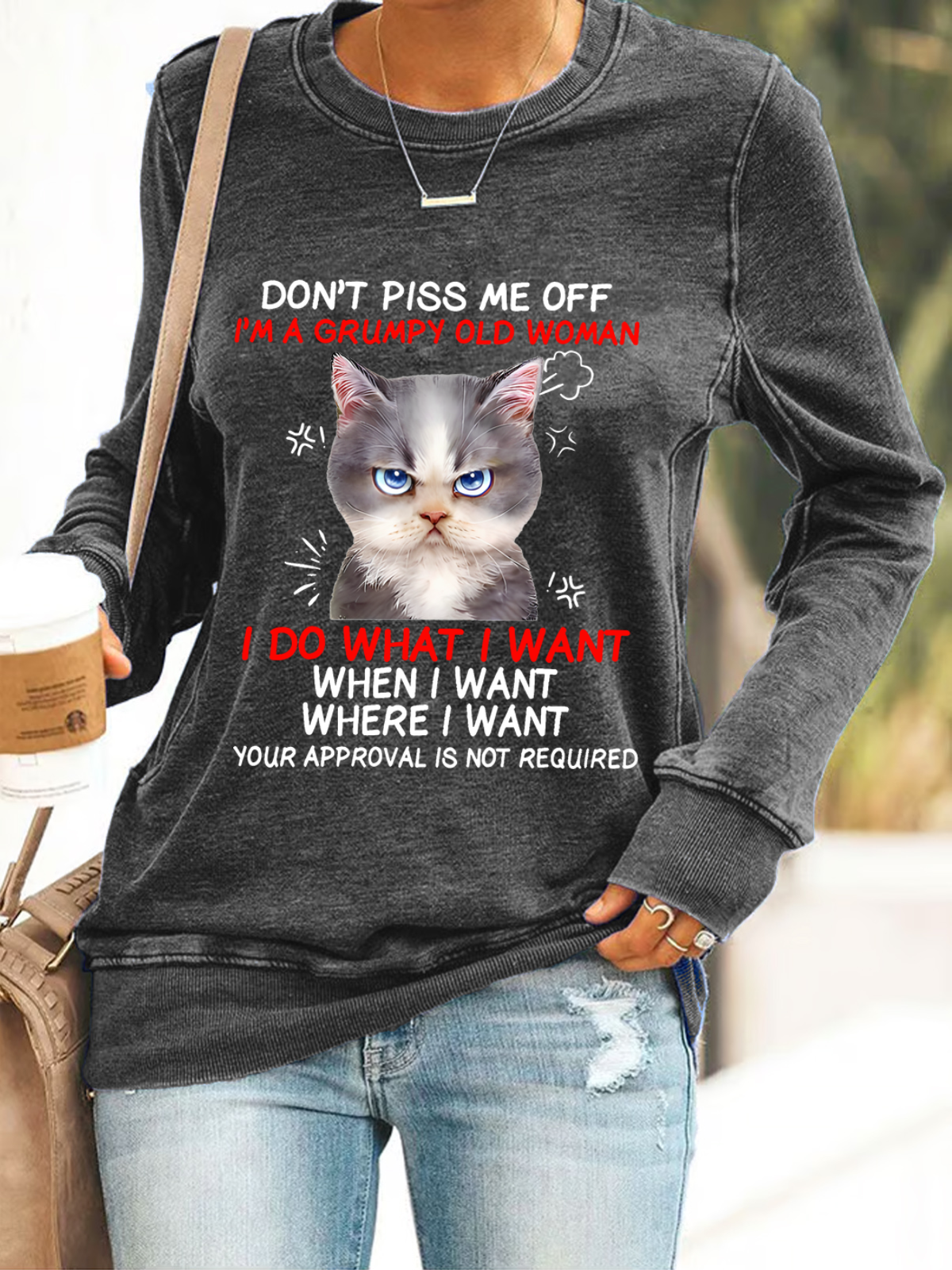 Don't Piss Me Offi'm A Grumpy Old Casual Sweatshirt