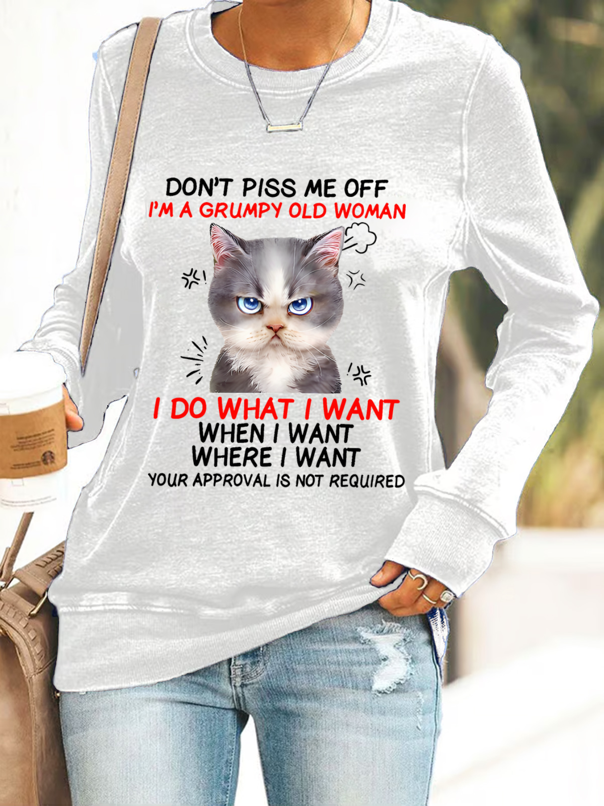 Don't Piss Me Offi'm A Grumpy Old Casual Sweatshirt