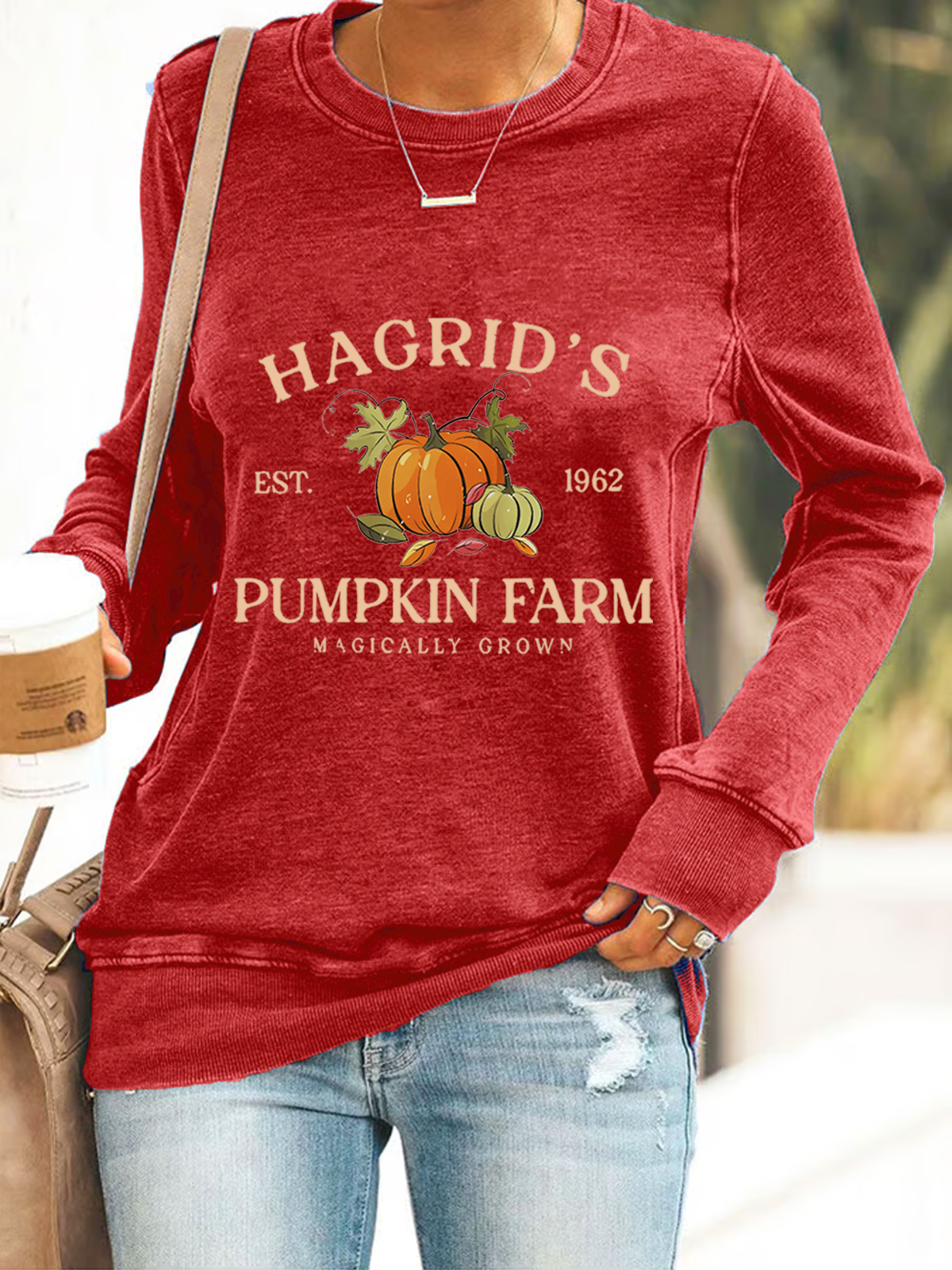 Hagrid's Est 1962 Pumpkin Farm Magicallygrown Casual Sweatshirt