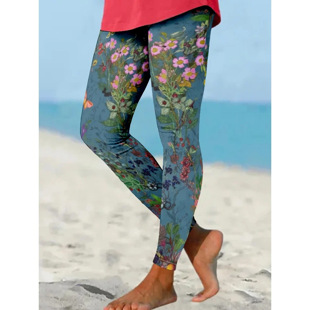 Tight Casual Floral Leggings