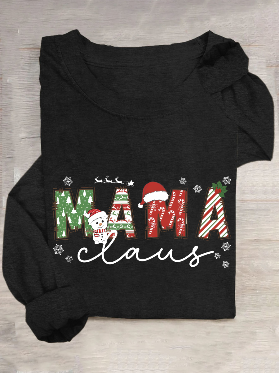 Christmas Mom Casual Long Sleeve Shirt