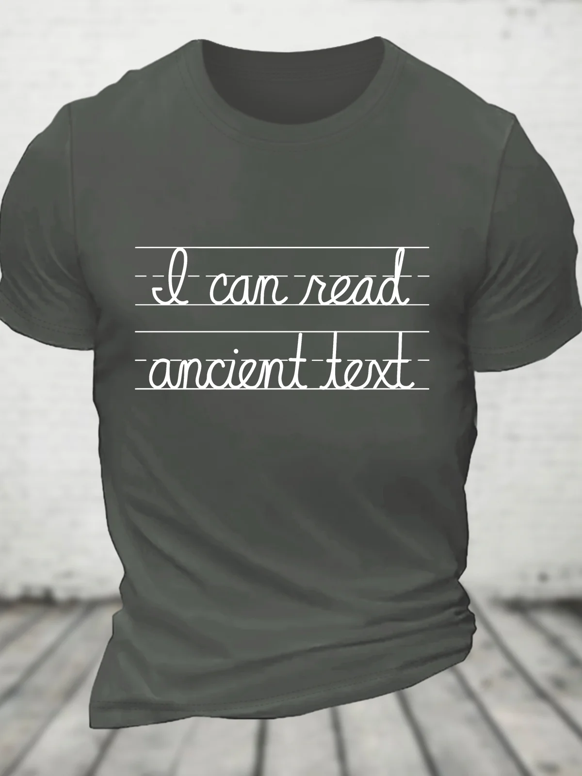 Ancient Text Cotton T-shirt