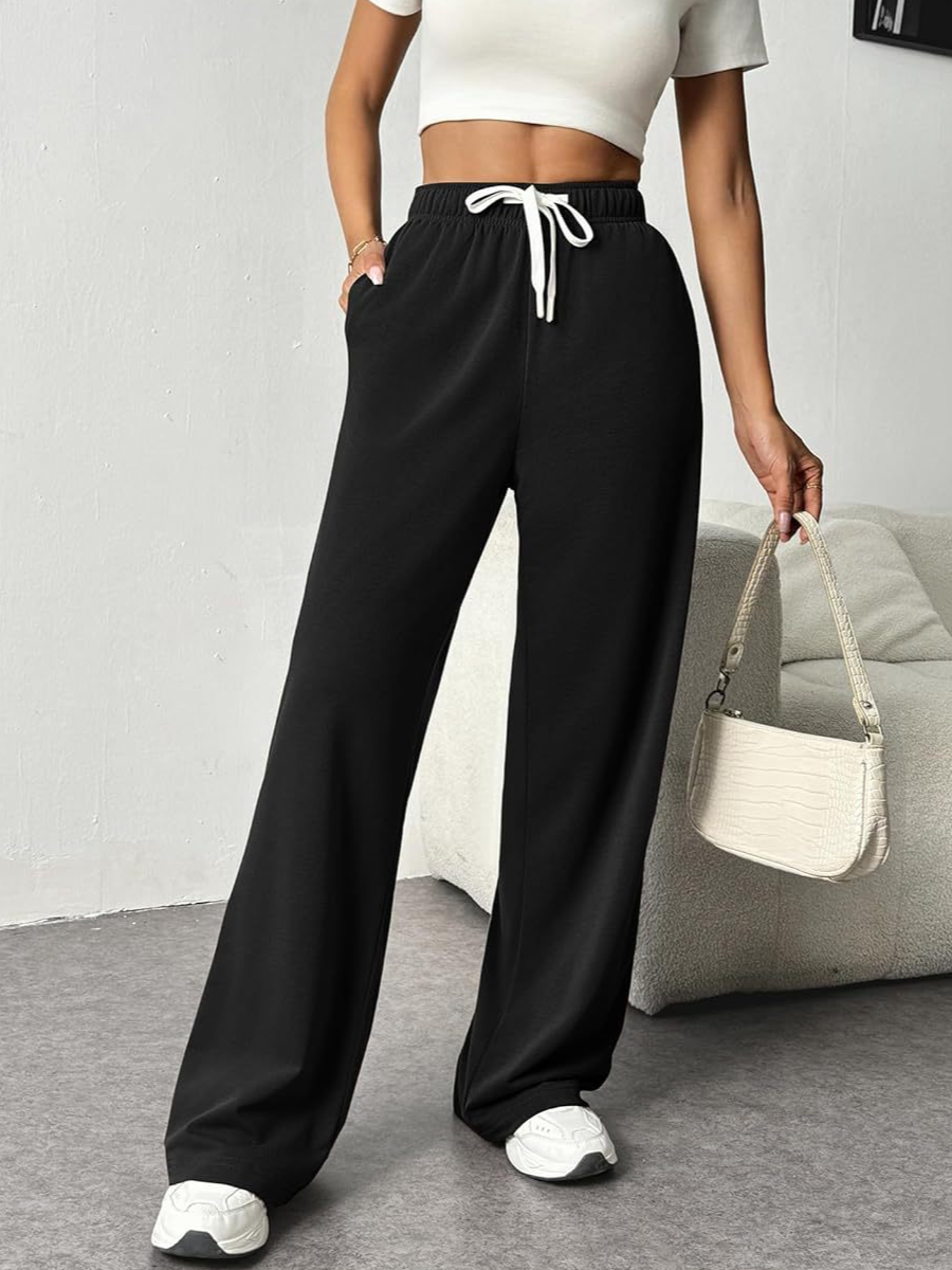 Loose Plain Casual Pants