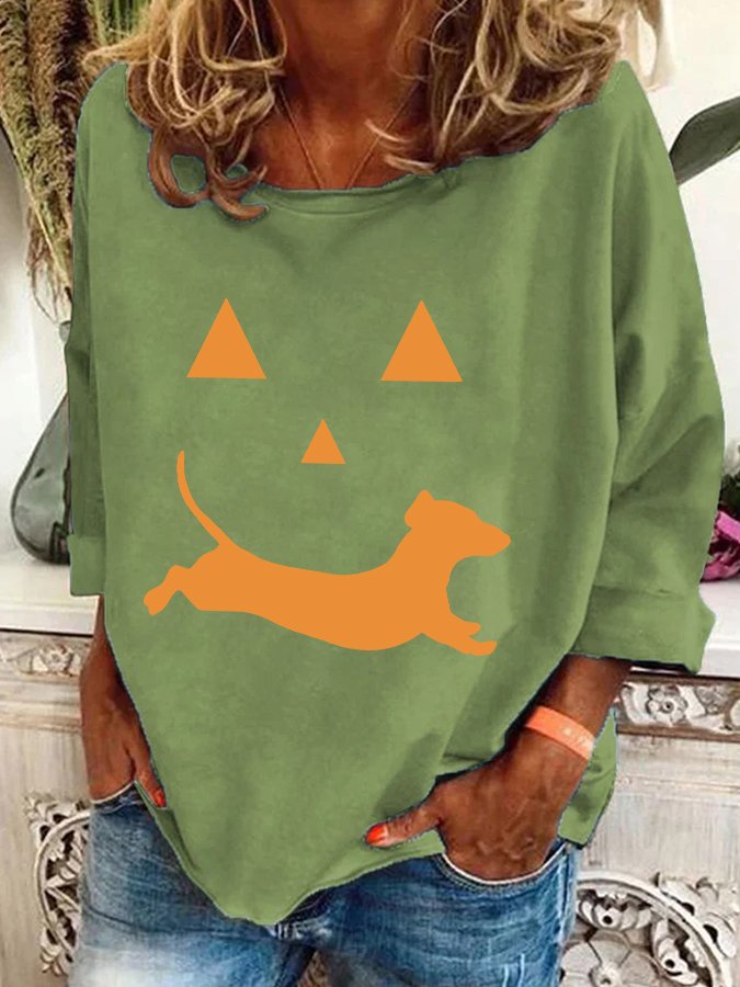 Dachshund And Halloween Casual Sweatshirt