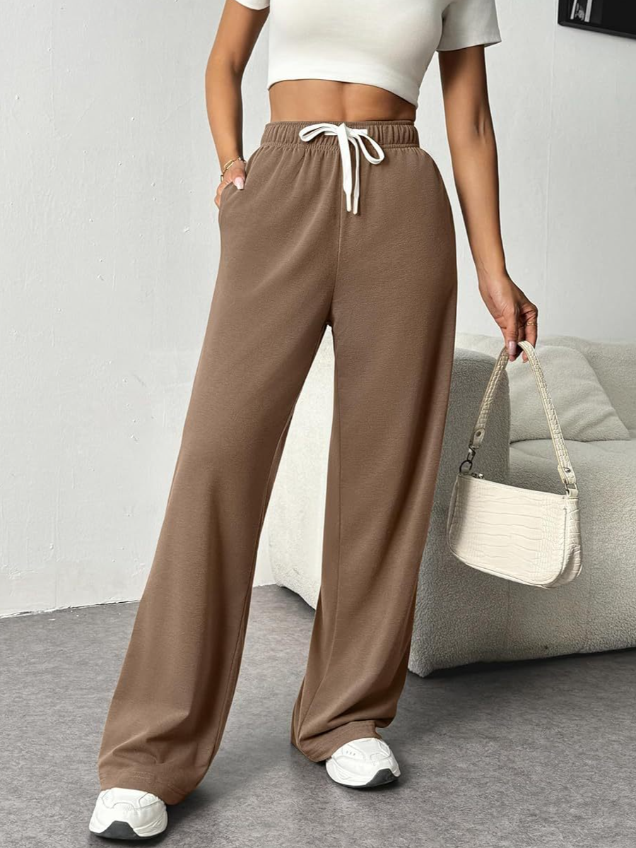 Loose Plain Casual Pants