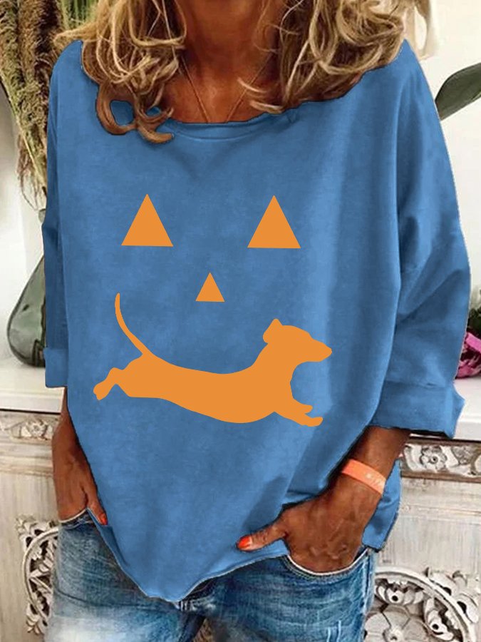 Dachshund And Halloween Casual Sweatshirt