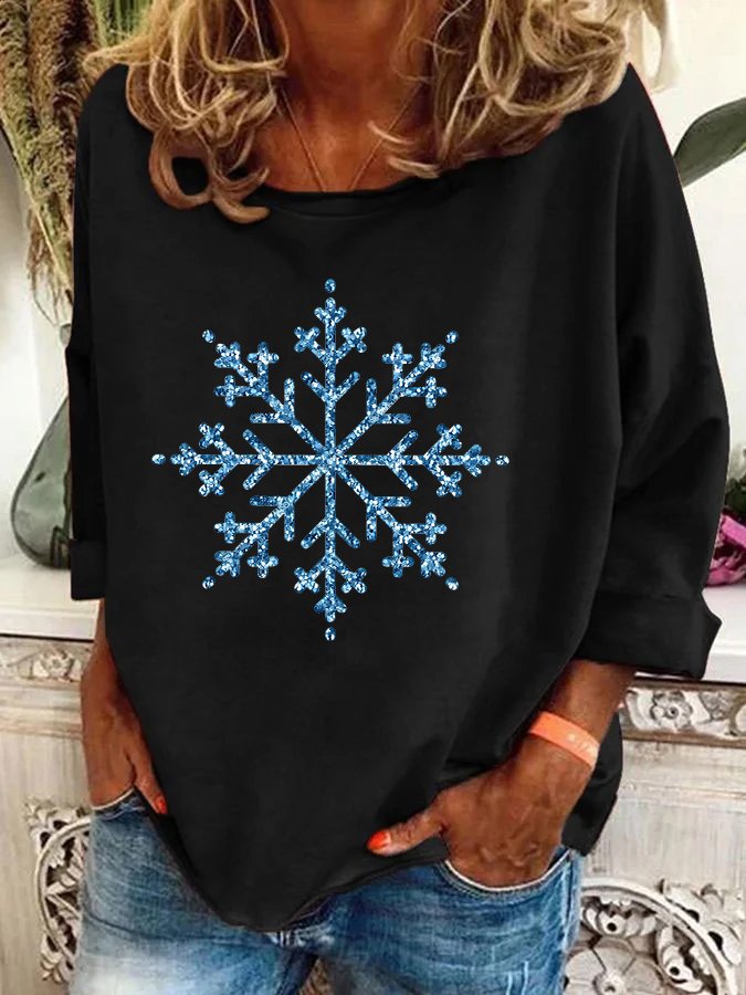 Winter Snowflake Casual Sweatshirt