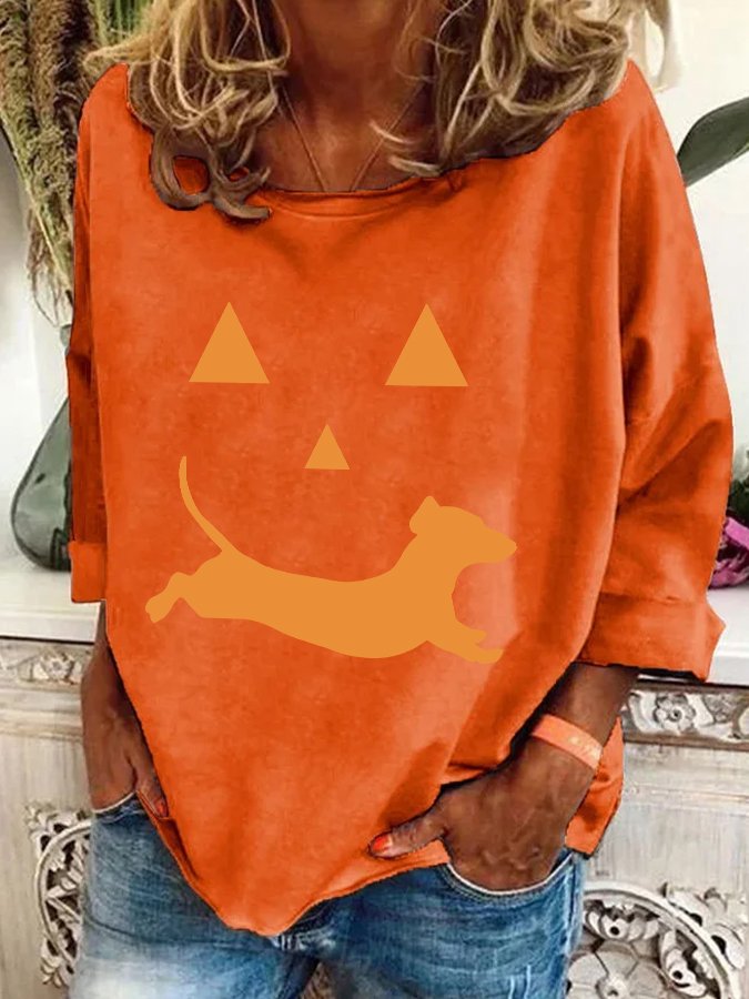 Dachshund And Halloween Casual Sweatshirt